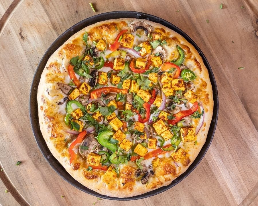 Paneer Tikka Pizza.