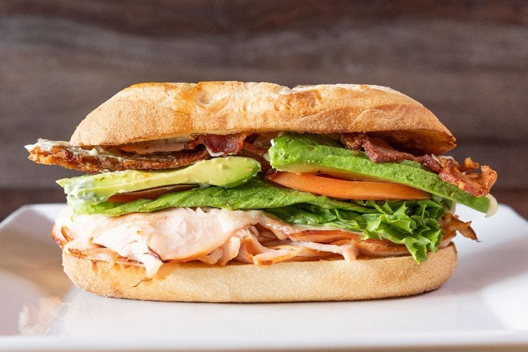 Pesto Turkey Sandwich.