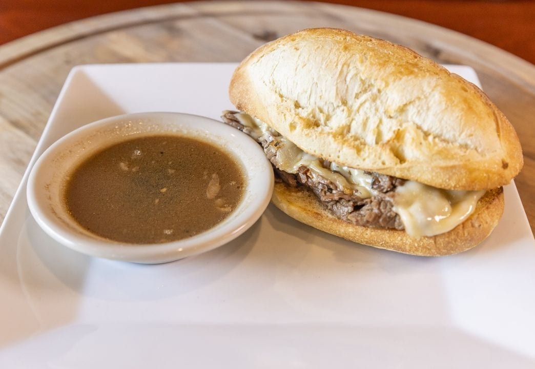 Prime Rib Dip Sandwich.